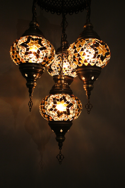 4in1 No2 Size Antique Mosaic Chandalier
